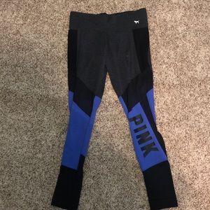 PINK cotton/ mesh leggings